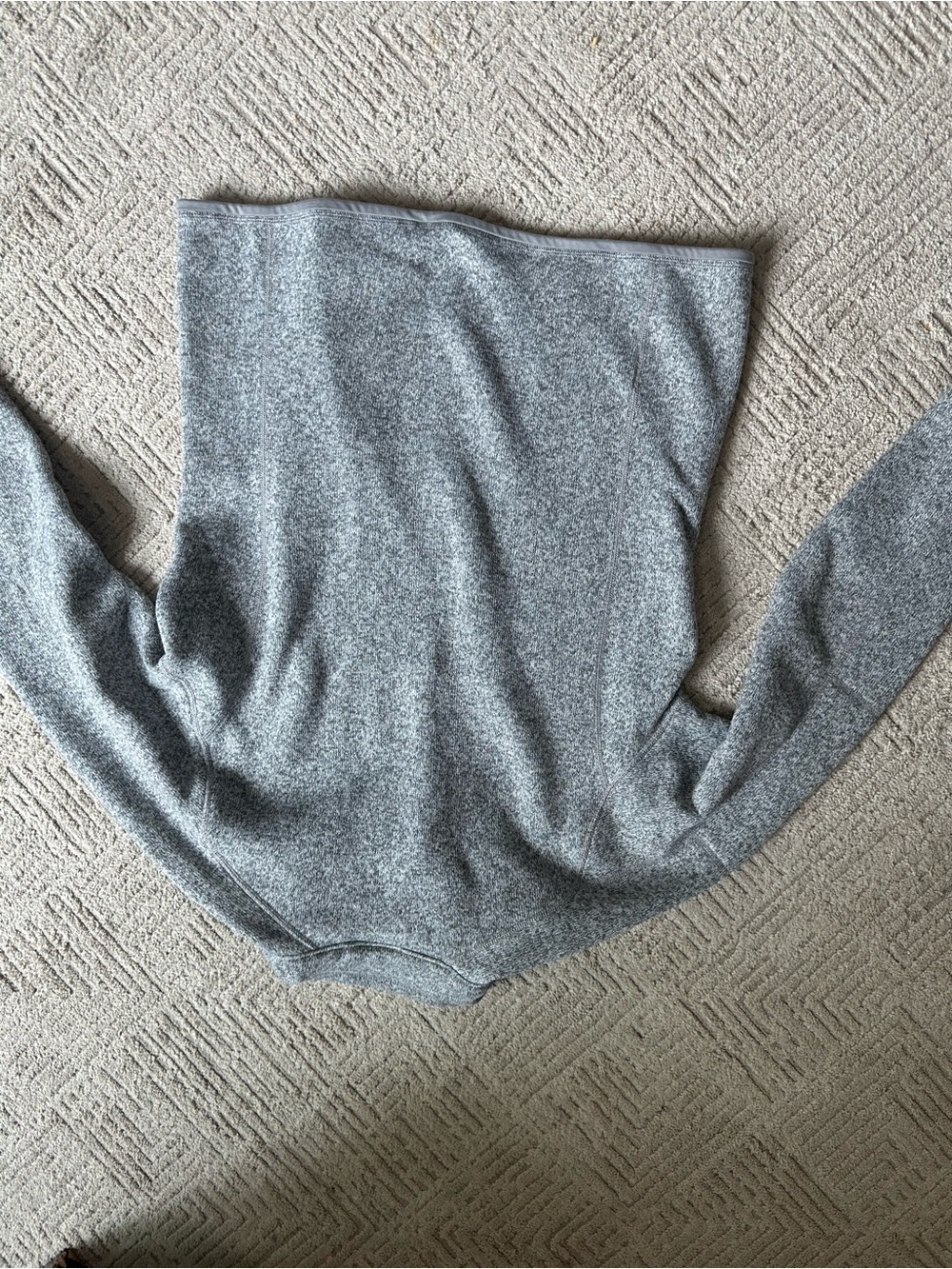 Patagonia Women's Heather Gray Quarter-Zip Fleece Pullover - Picture 5 of 13